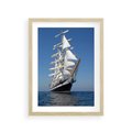 Plakat w ramie 30x40 - Podróż na Żaglowcu Przygody - żaglowiec, podróż - rama drewno