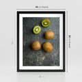 Plakat w ramie 40x50 - : Zdrowe kąski - kiwi, owoce - rama czarna