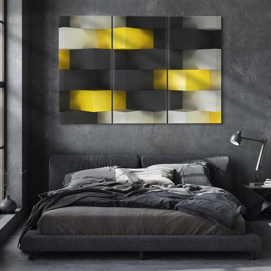 Obraz na płótnie 120x80 - Gry kolorów - abstrakcja, 3d