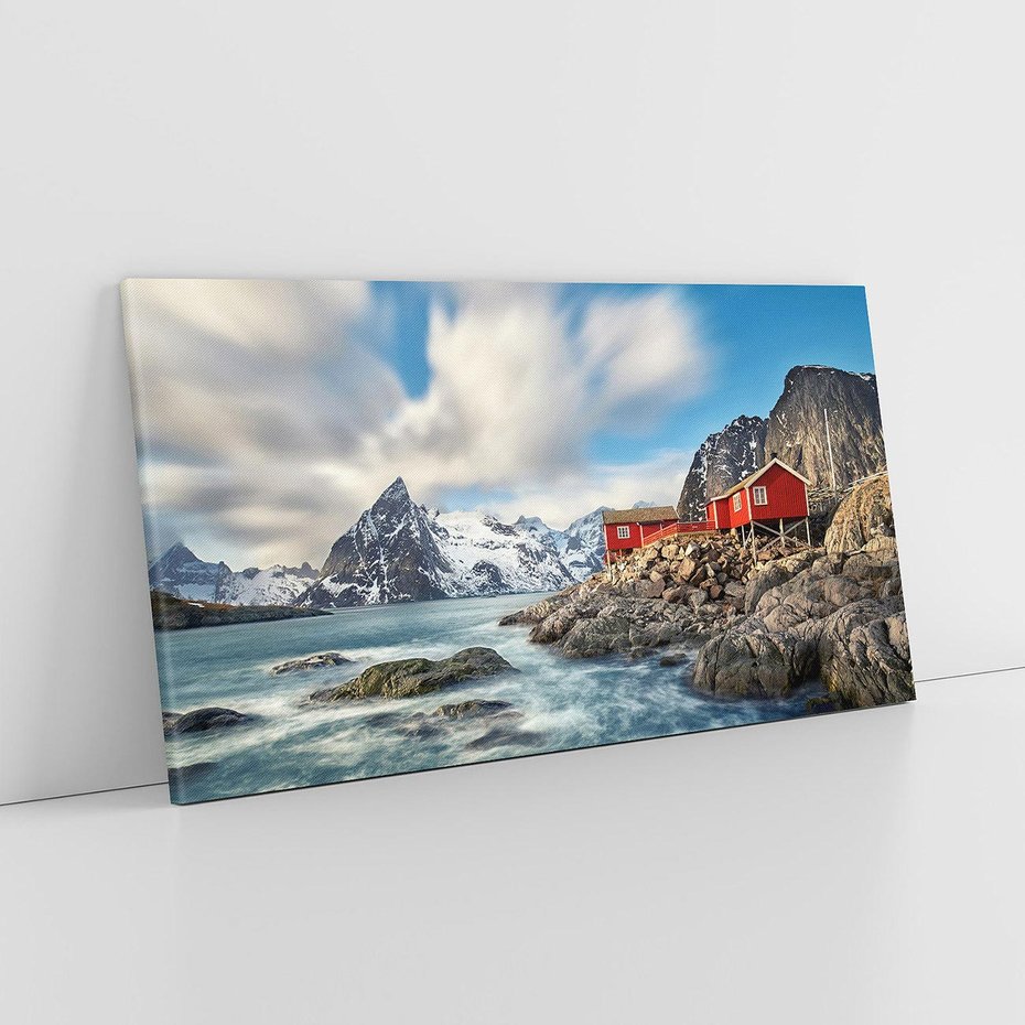 Obraz na płótnie 140x70 - Norweskie jezioro wśród gór - norwegia, jezioro