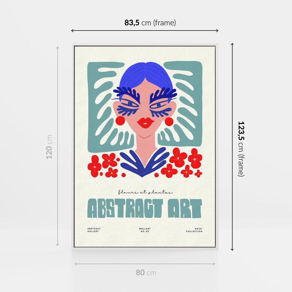 Obraz w ramie 80x120 - Podróżne Impulsy - abstrakcja, kobieta - rama biała