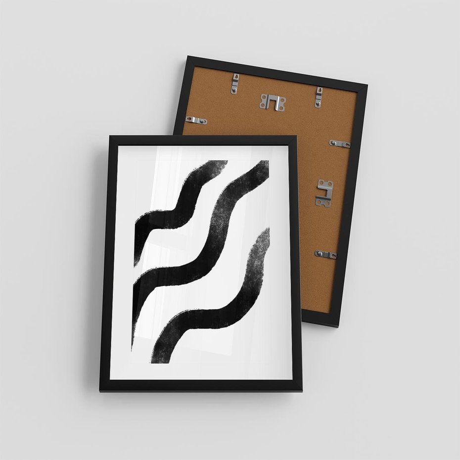 Plakat w ramie 30x40 - Wibracje Plam - abstrakcja, minimalizm - rama czarna