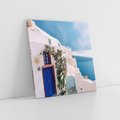 Obraz na płótnie 60x60 - Urok Greckiej Wyspy - Santorini, Grecja