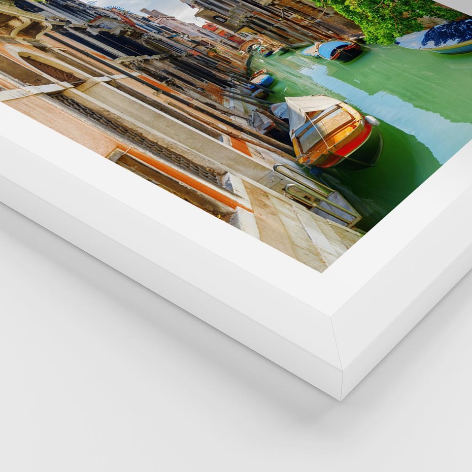 Plakat w ramie 40x50 - Wenecja: romantyczne miasto wodnych dróg - Wenecja, Włochy - rama biała