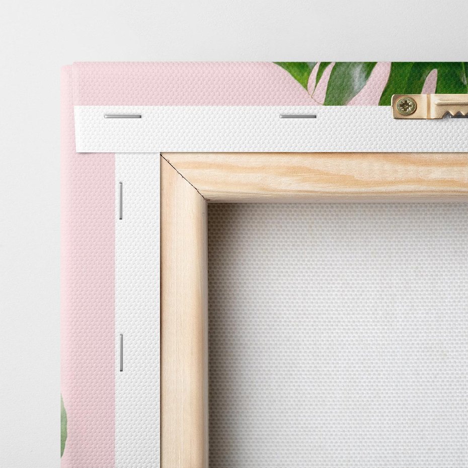 Obraz na płótnie 30x30 - Egzotyczna Roślinność - liście, monstera