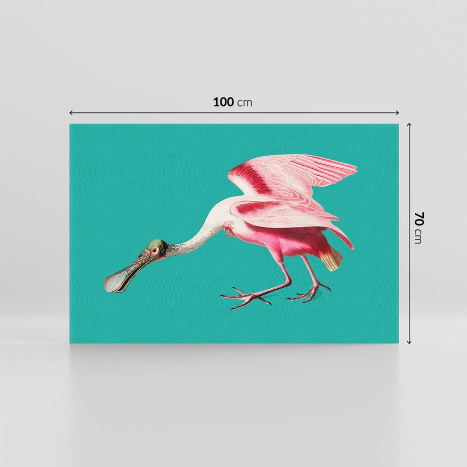 Obraz na płótnie 100x70 - Różowy Ptak Wyobraźni - różowy ptak, wyobraźnia