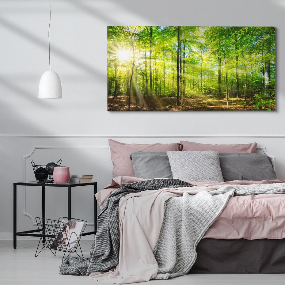 Obraz na płótnie 120x60 - Drzewa w harmonii - las, drzewa