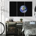 Obraz na płótnie 120x80 - Magiczne kosmiczne krajobrazy: ziemia i gwiazdy - kosmos, ziemia