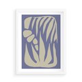 Plakat w ramie 50x70 - Kształty Niewidzialnych Granic - abstrakcyjna sztuka, skandynawski styl - rama biała