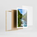 Plakat w ramie 50x70 - Górski strumyk - strumyk, góry - rama drewno