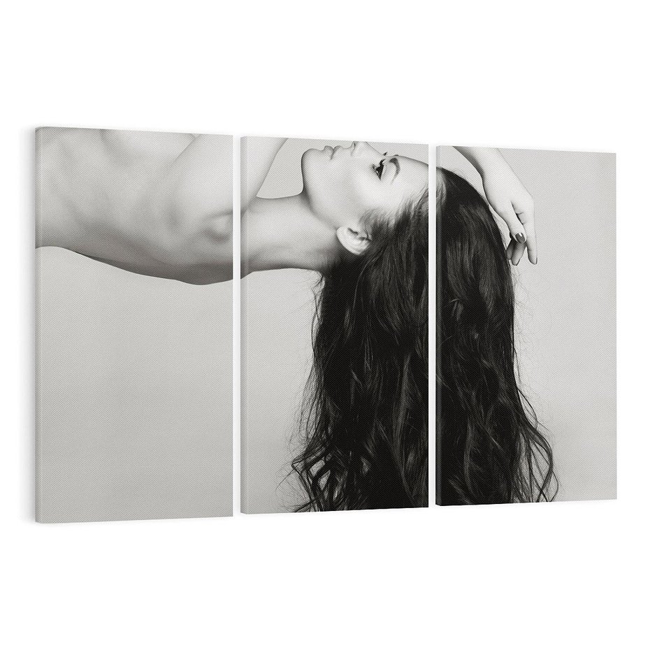 Obraz na płótnie 120x80 - Piękno włosów kobiety w ruchu - włosy, piękno