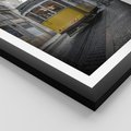 Plakat w ramie 50x70 - Urok tramwajów Lizbony - tramwaj, Lizbona - rama czarna