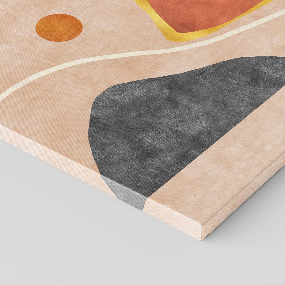 Obraz na płótnie 120x80 - Miedziana Ekspresja - abstrakcyjne kształty, plamy