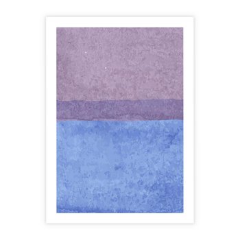 Plakat bez ramy 21x30 - Taniec Światła - kolorowe akwarelowe pasy, odcienie fiolet