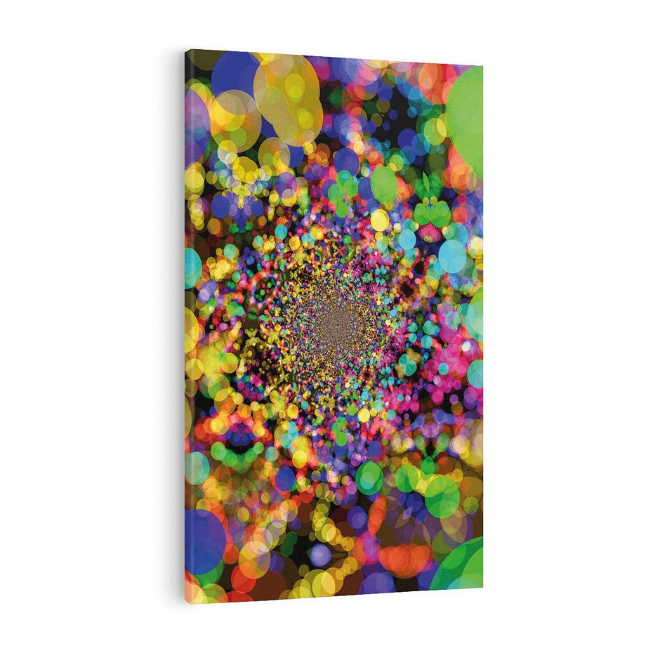 Obraz na płótnie 50x70 - Abstrakcja: gra kolorów i form - abstrakcja