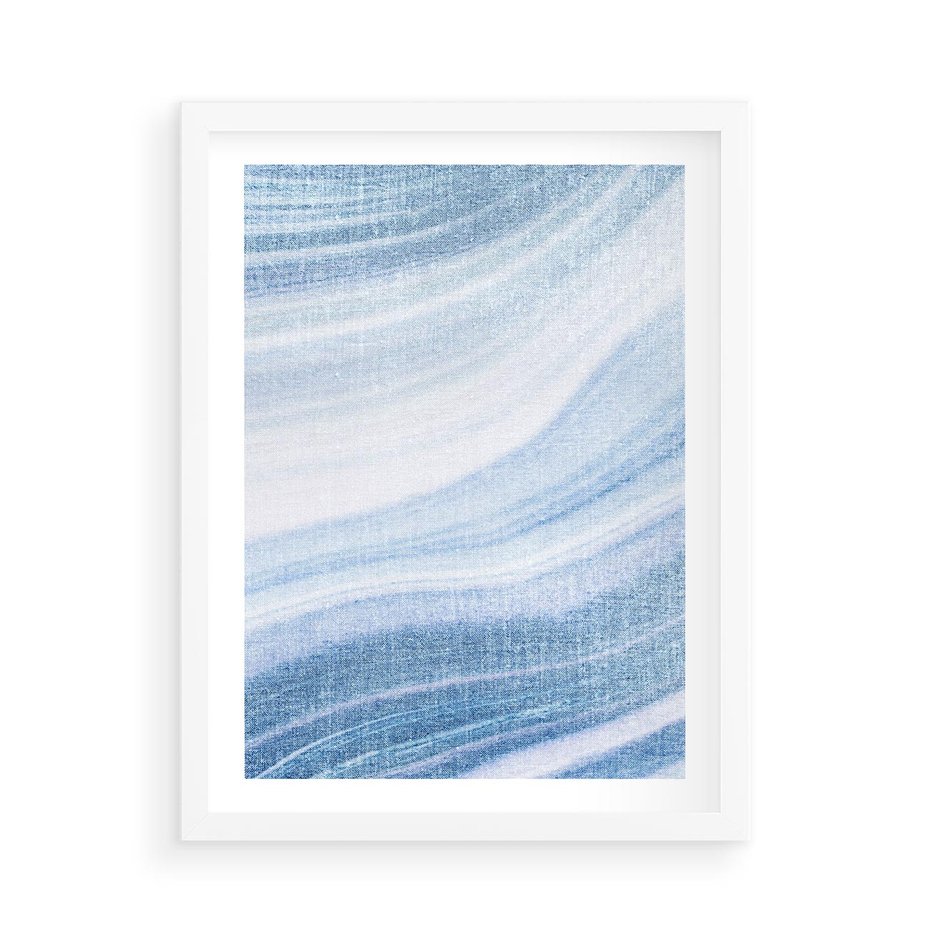 Plakat w ramie 50x70 - Abstrakcyjna akwarela - abstrakcja, akwarela - rama biała