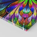 Obraz na płótnie 100x70 - Witrażowa magia na płótnie - witraż, sztuka