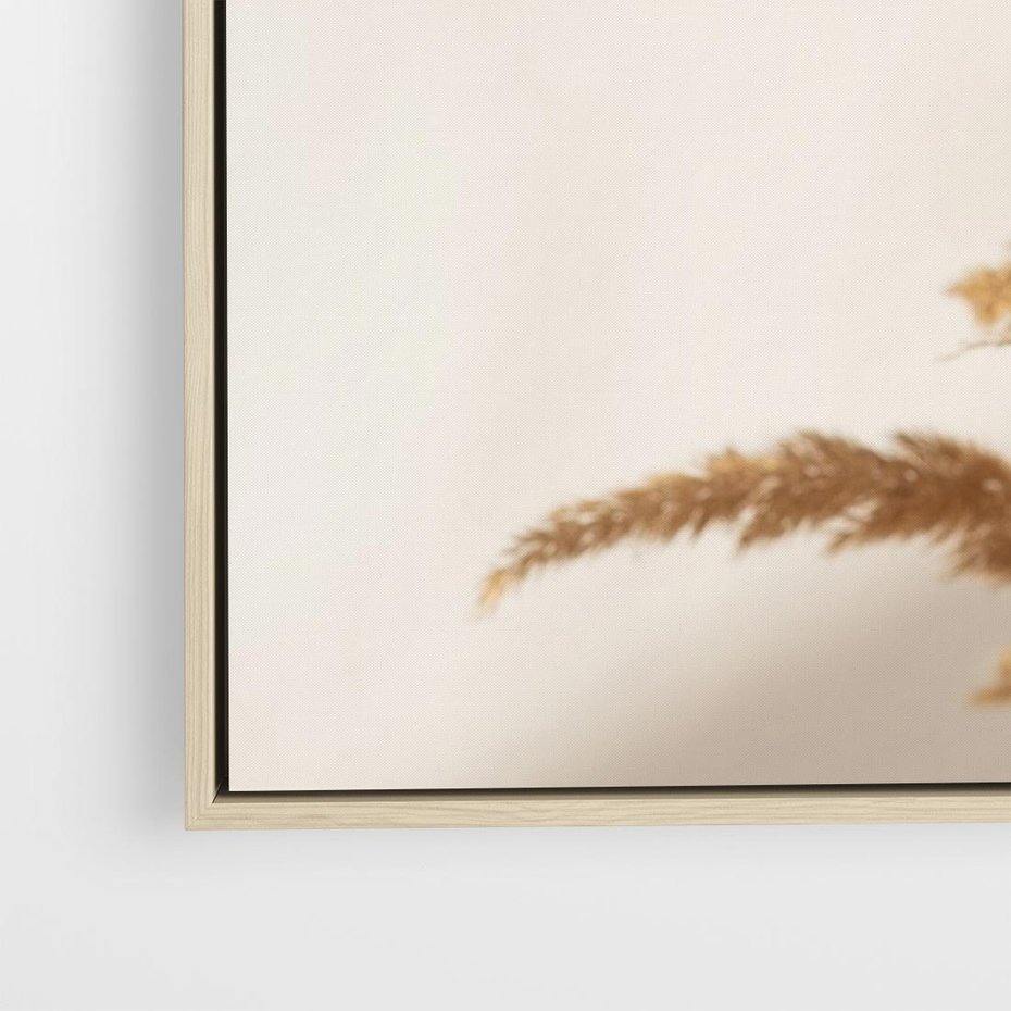 Obraz w ramie 100x70 - Swobodne trawy boho - boho, suche - rama drewno