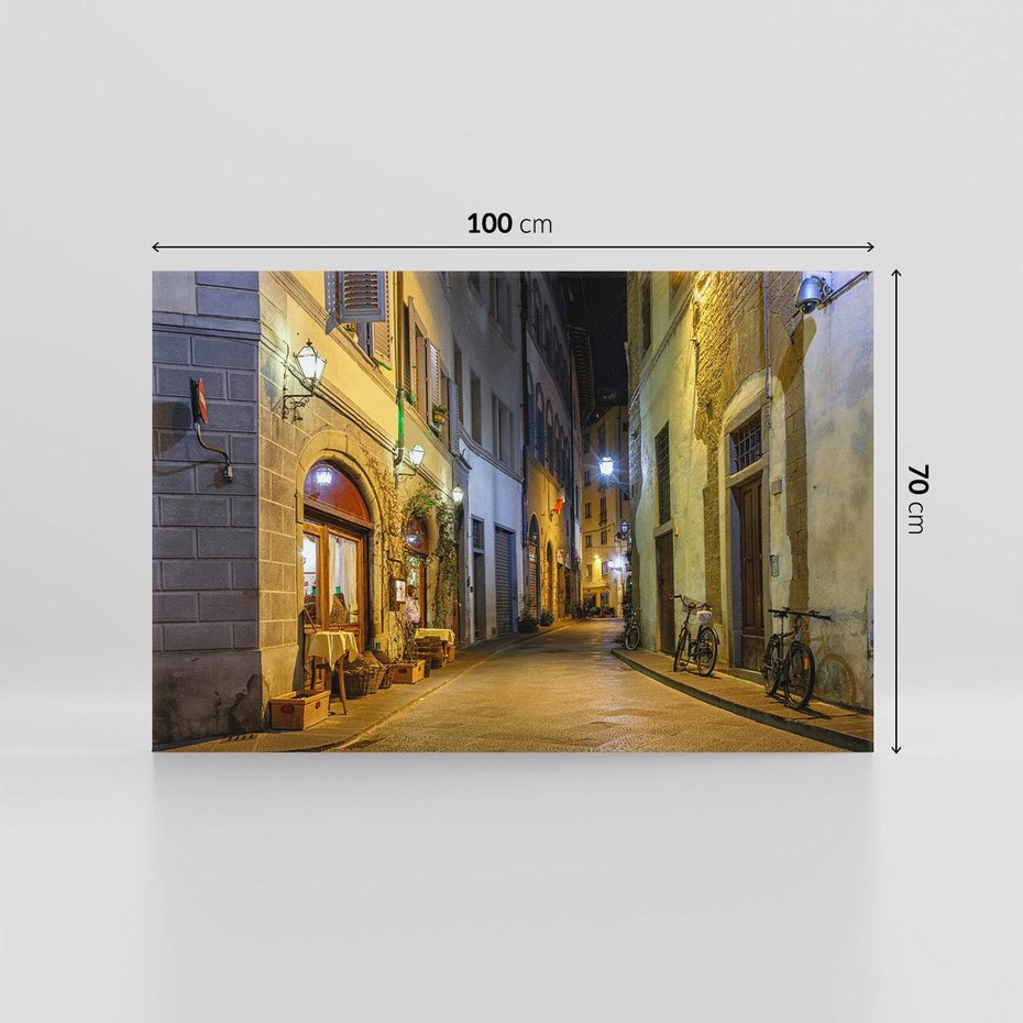 Obraz na płótnie 100x70 - Toskańska uliczka: włoski urok - Włochy, Toskania