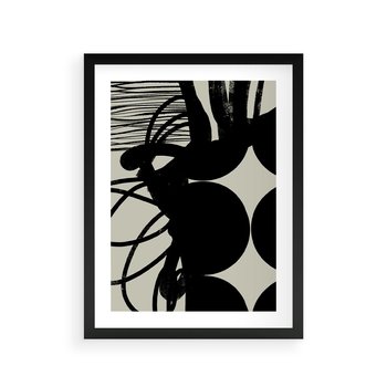 Plakat w ramie 40x50 - Modernistyczne Refleksje - abstrakcja, mroczny klimat - rama czarna