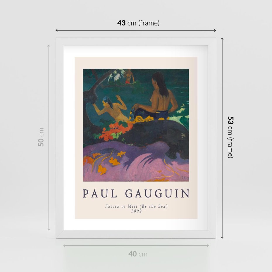 Plakat w ramie 40x50 - Paul Gauguin: Reprodukcja - Paul Gauguin, reprodukcja - rama biała