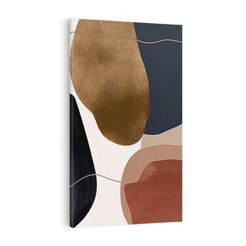 Obraz na płótnie 50x70 - Wibracje uczuć i emocji - nieregularne plamy, czarny