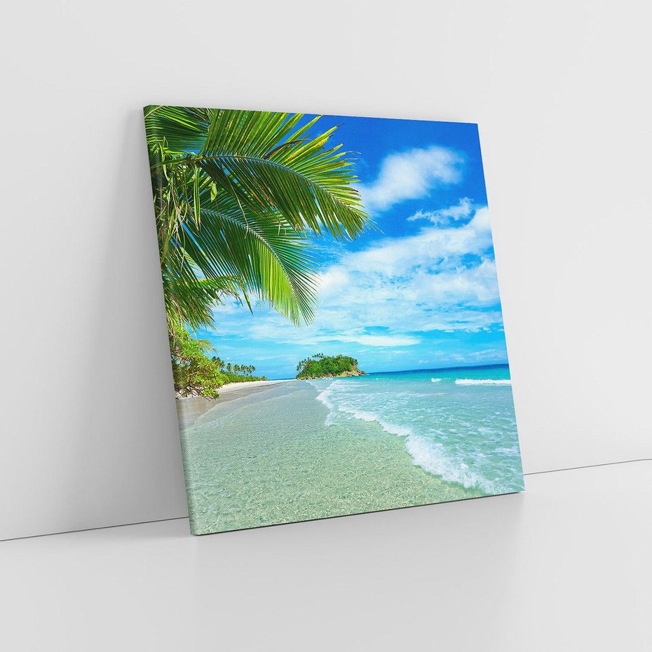 Obraz na płótnie 40x40 - Ucieczka do Raju - wyspa tropikalna, plaża