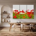Obraz na płótnie 120x80 - Bujne maki na malowniczej łące - mak, maki