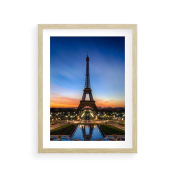 Plakat w ramie 50x70 - Wieża Eiffla w Innej Odsłonie - wieża, Eiffla - rama drewno