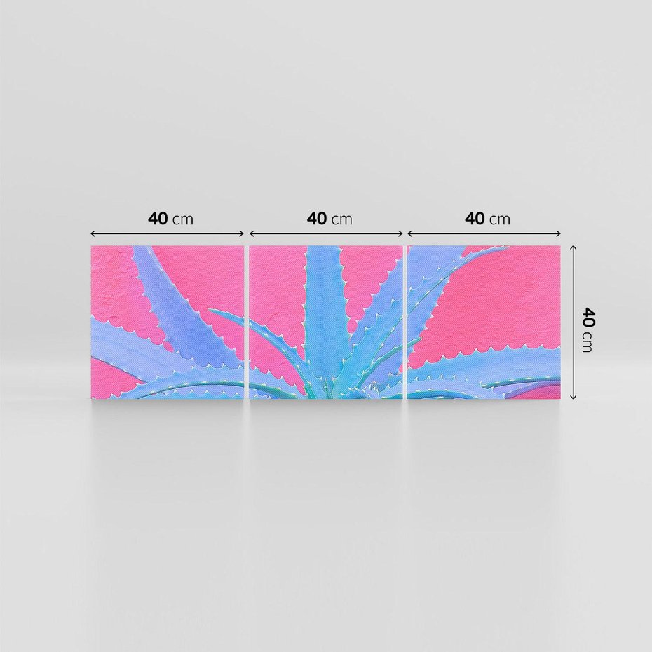 Obraz na płótnie 120x40 - Piękno Pustyni - kaktusy, liście