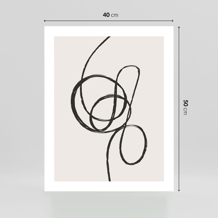 Plakat bez ramy 40x50 - Migotliwa Kreatywność - abstrakcyjne szkicowane linie, minimalizm