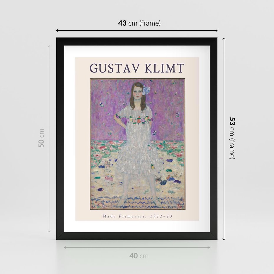 Plakat w ramie 40x50 - Gustav Klimt: Reprodukcja - reprodukcja, gustav klimt - rama czarna