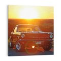 Obraz na płótnie 70x70 - Moc i elegancja - Ford Mustang, samochód