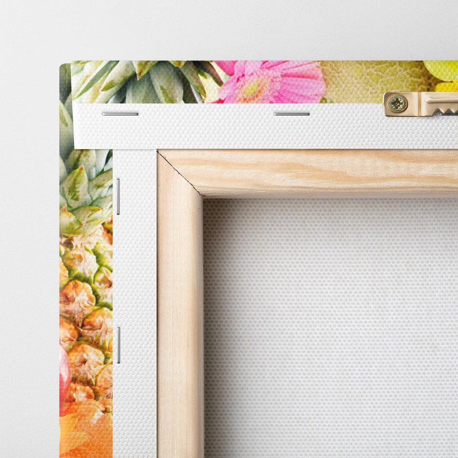 Obraz na płótnie 50x70 - Smakowite owocowe zbiory - owoce, winogrona