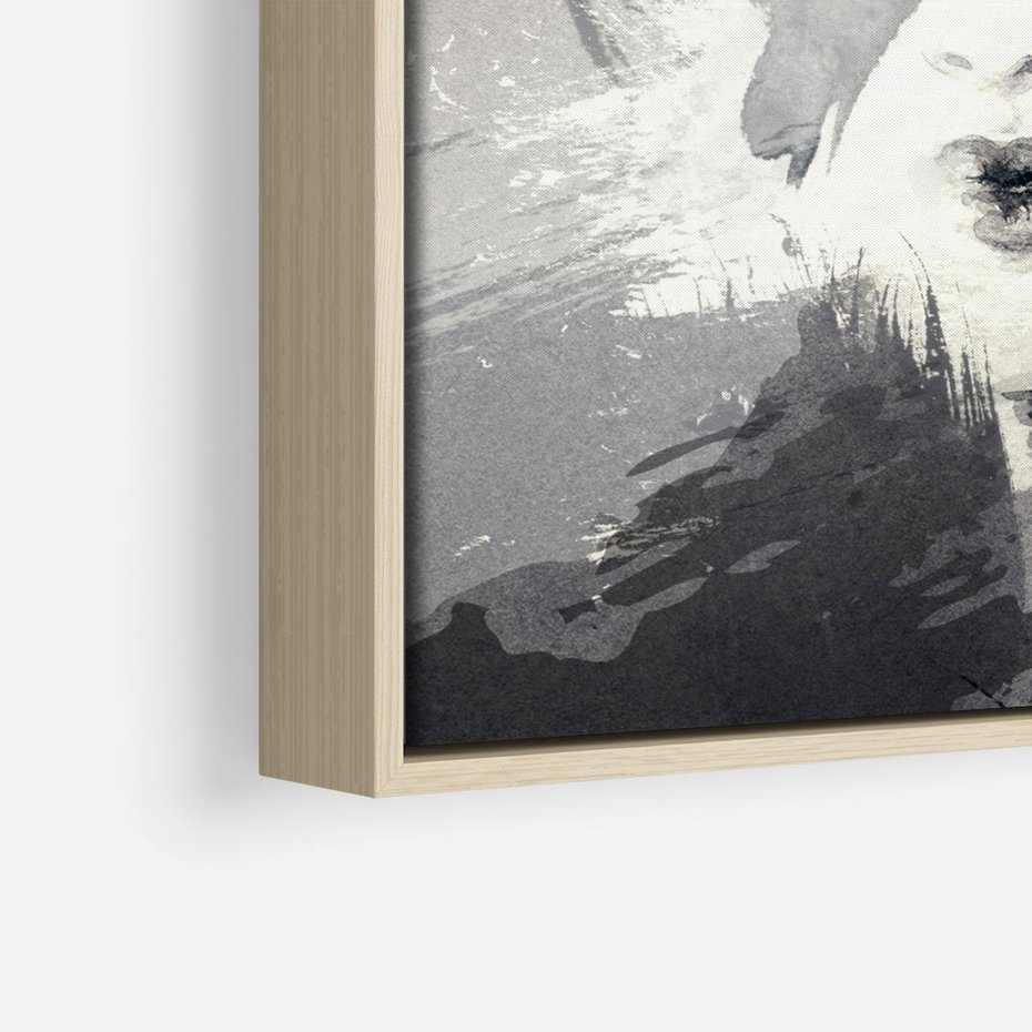 Obraz w ramie 50x50 - Abstrakcyjna wizja kobiety - abstrakcja, kobieta - rama drewno