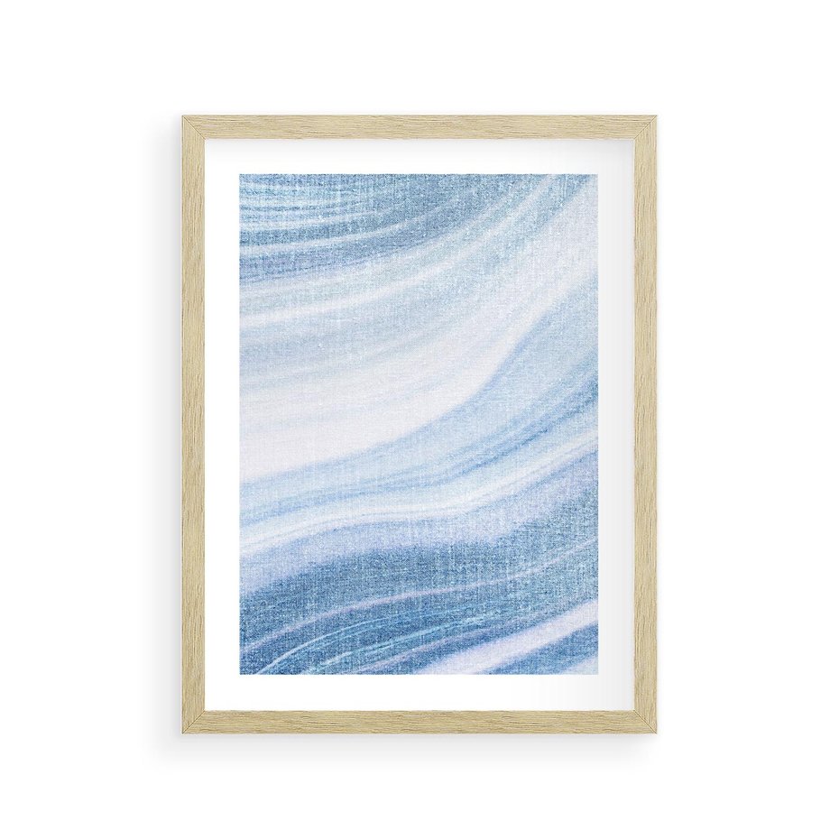 Plakat w ramie 30x40 - Abstrakcyjna akwarela - abstrakcja, akwarela - rama drewno