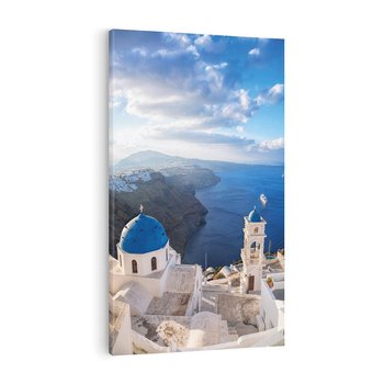 Obraz na płótnie 80x120 - Błękitne Przezycia - Santorini, morze