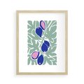Plakat w ramie 40x50 - Figi Fioletu - figi, sztuka nowoczesna - rama drewno
