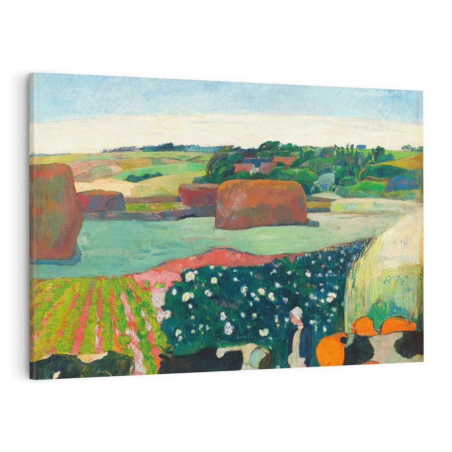 Obraz na płótnie 120x80 - Haystacks in Brittany 1890, Paul Gauguin - Reprodukcja - reprodukcja, obraz na płótnie
