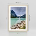 Plakat w ramie 50x70 - Górskie jezioro - spokój i piękno - jezioro, górskie - rama drewno
