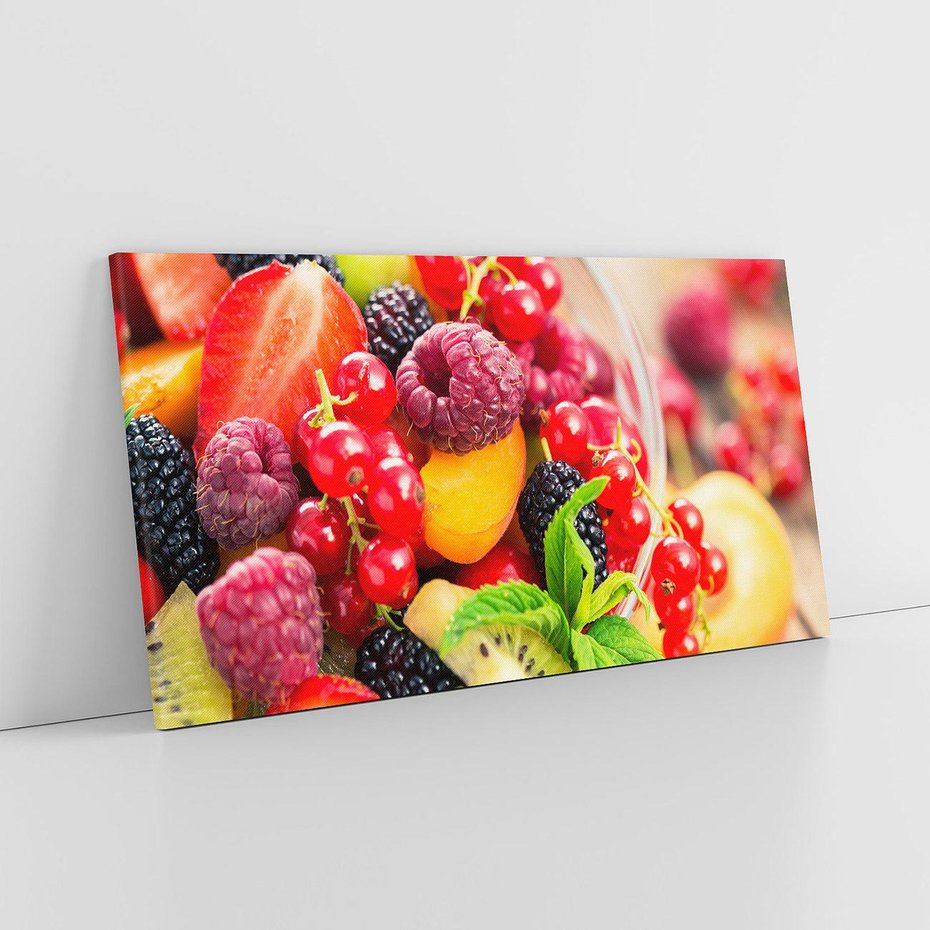 Obraz na płótnie 140x70 - Smakowite Porywy - owoce, jedzenie