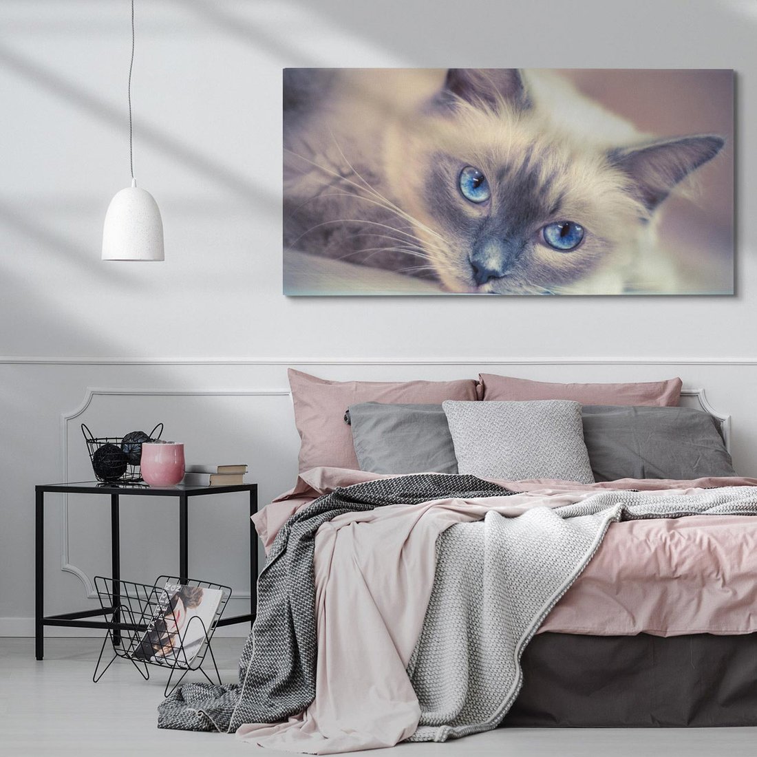 Obraz na płótnie 100x50 - Kotek w artystycznym stylu - kot, kotek