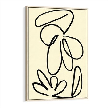 Obraz w ramie 70x100 - Złamane Granice - abstrakcyjna sztuka, przypominająca kwiat - rama drewno