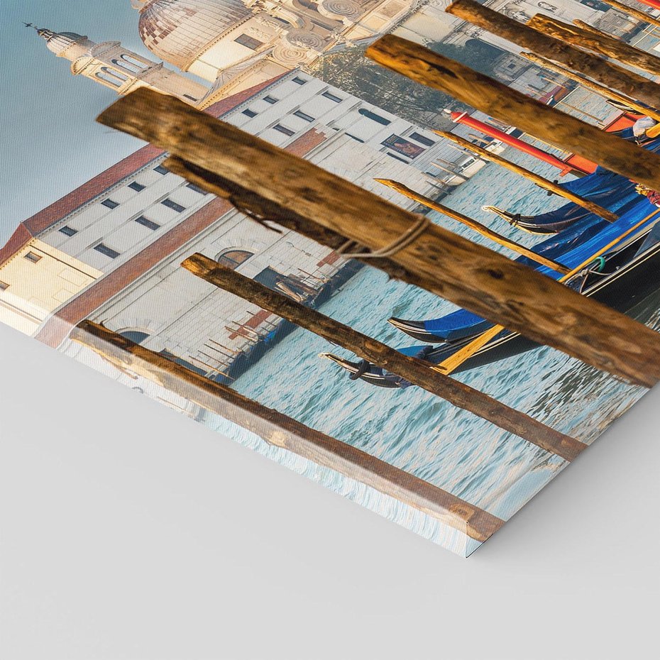 Obraz na płótnie 120x80 - Urok Wenecji - fotografia, przystań w Wenecji