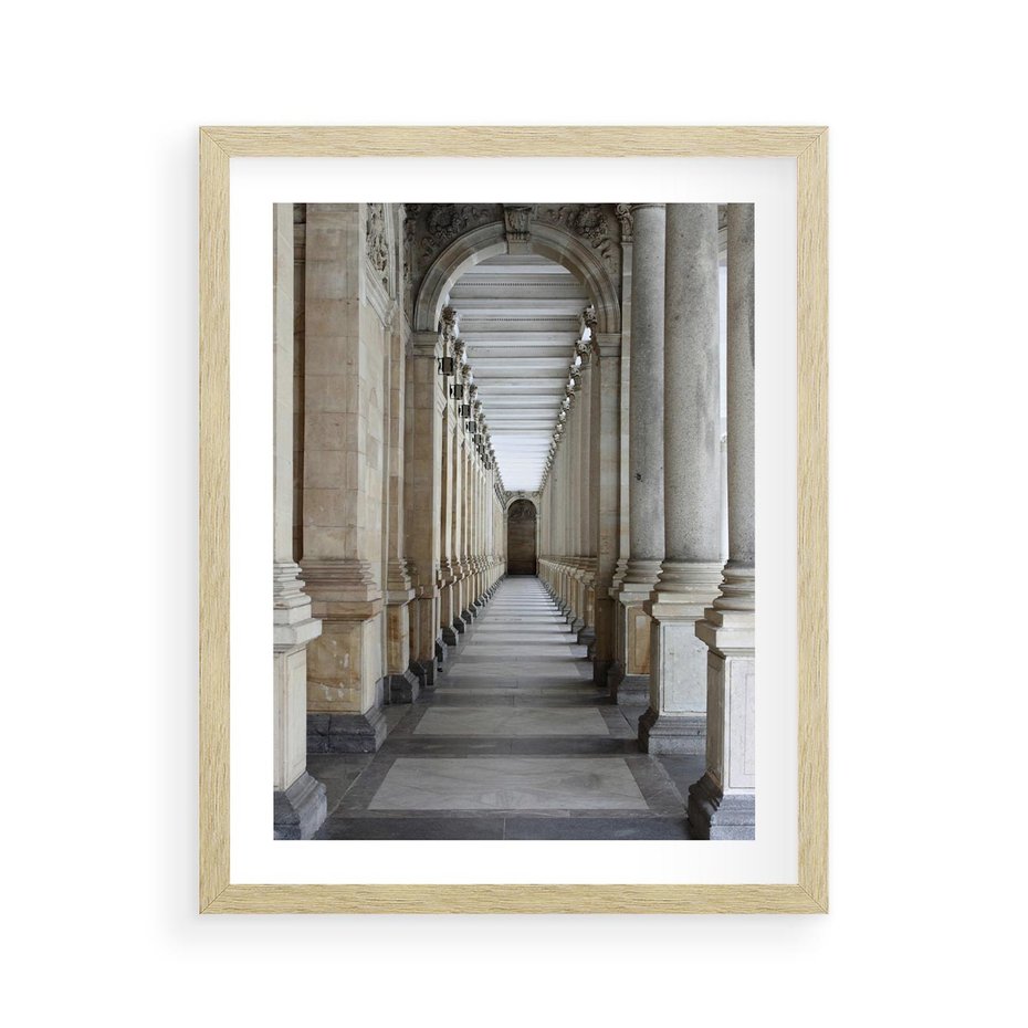 Plakat w ramie 40x50 - Uroki Kolumn - kolumny, architektura - rama drewno