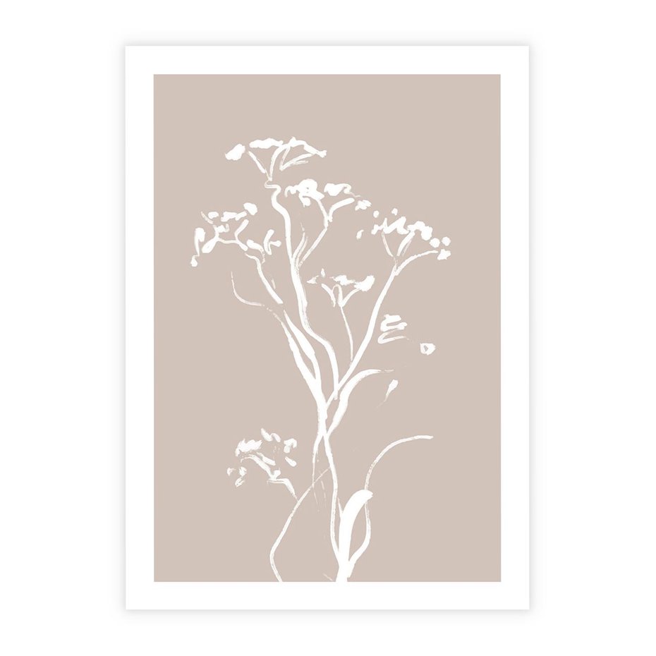 Plakat bez ramy 30x40 - Harmonijne Mini Boho - minimalistyczny delikatny obraz, beżowe odcienie