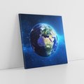 Obraz na płótnie 40x40 - Kosmiczna podróż: Ziemia jako planeta - kosmos, ziemia
