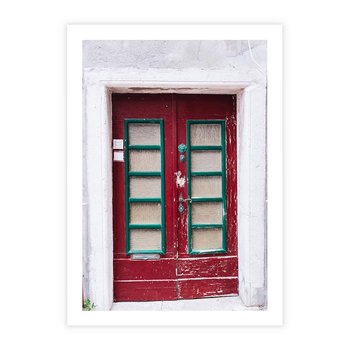 Plakat bez ramy 30x40 - Retro Przez Drzwi - drzwi, retro