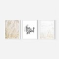 Zestaw obrazy w ramie 30x40 galeria - Wolność, minimalizm, typografia - rama biała