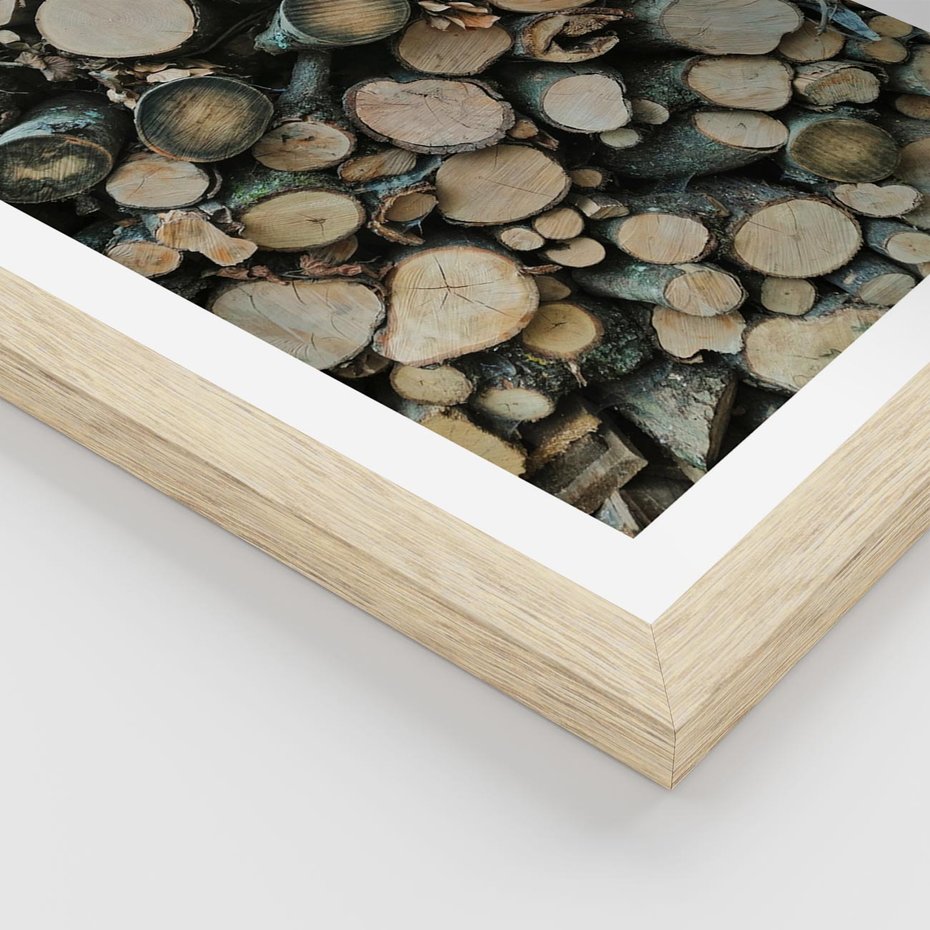 Plakat w ramie 30x40 - Bliskość Natury - drewno, las - rama drewno